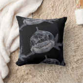 Predator of the Sea Painting by Alfred Fox クッション (ブランケット)