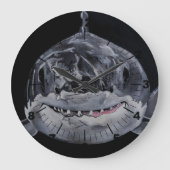 Predator of the Sea Painting by Alfred Fox ラージ壁時計 (正面)