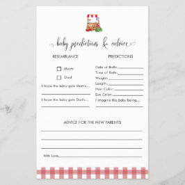 Predictions Advice Game Locally Grown Baby Shower チラシ