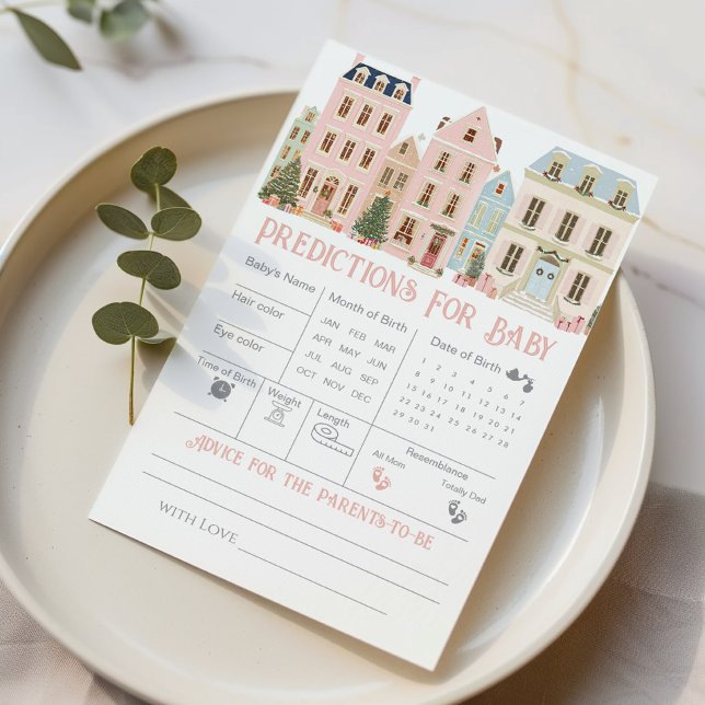 Predictions and Advice Christmas Village Card (クリエイターアップロード済み)