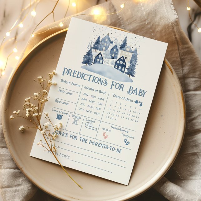 Predictions and Advice Christmas Village Navy Card (クリエイターアップロード済み)