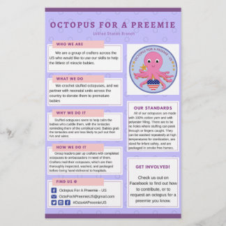 Preemie UsのInfo Flyer Octopus チラシ