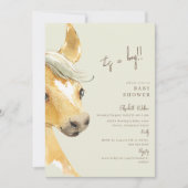Preg-neigh-ent Horse It's a Boy Baby Shower 招待状 (正面)
