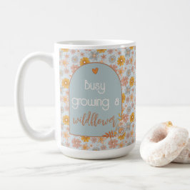 Pregancy Mommy-to-be-Mug Boho Wildflower コーヒーマグカップ