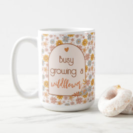 Pregancy Mommy-to-be-Mug Boho Wildflower コーヒーマグカップ
