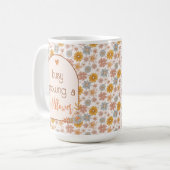 Pregancy Mommy-to-be-Mug Boho Wildflower コーヒーマグカップ (正面左)