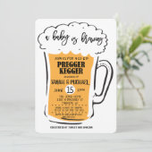 Pregger Kegger ビアベビーシャワー招待状 招待状 (スタンド正面)