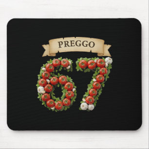 Preggo Sauce おもしろミーム 67 コスチューム Gen Alpha スラング マウスパッド