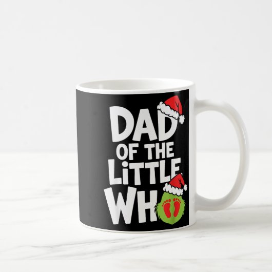 Pregnancy Announcemen Dad Of The Little Who  コーヒーマグカップ (右)