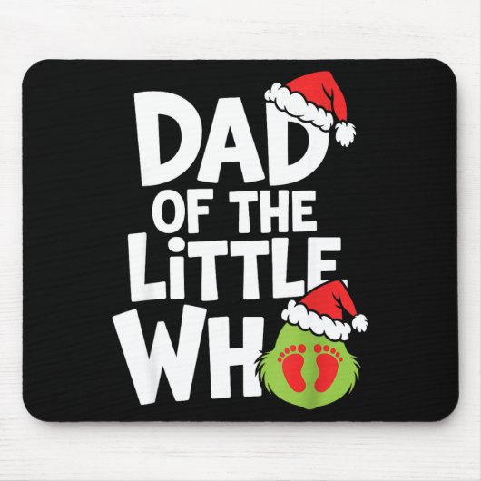 Pregnancy Announcemen Dad Of The Little Who マウスパッド (正面)