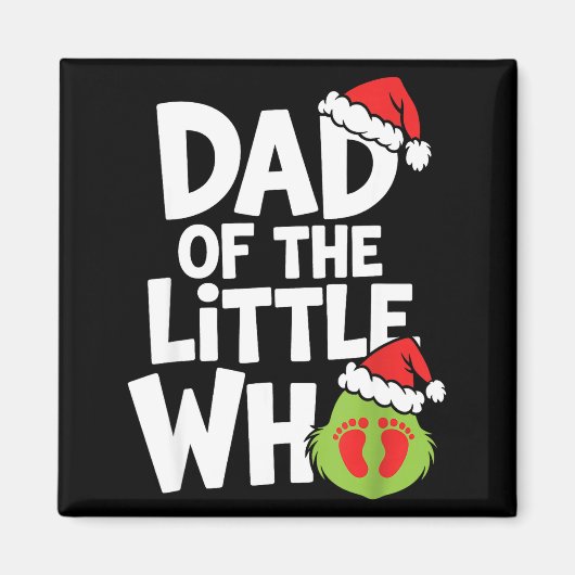 Pregnancy Announcemen Dad Of The Little Who  マグネット (正面)