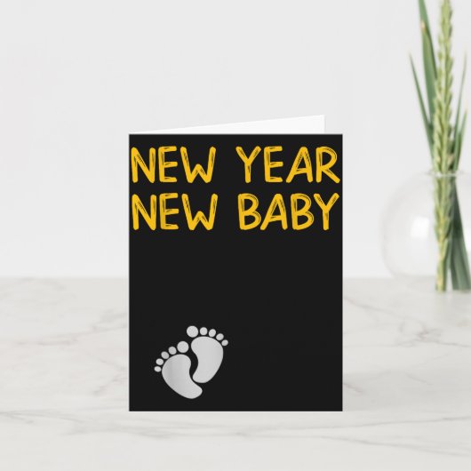 Pregnancy Announcemen - New Year New Baby  カード (正面)