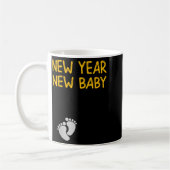 Pregnancy Announcemen - New Year New Baby  コーヒーマグカップ (左)