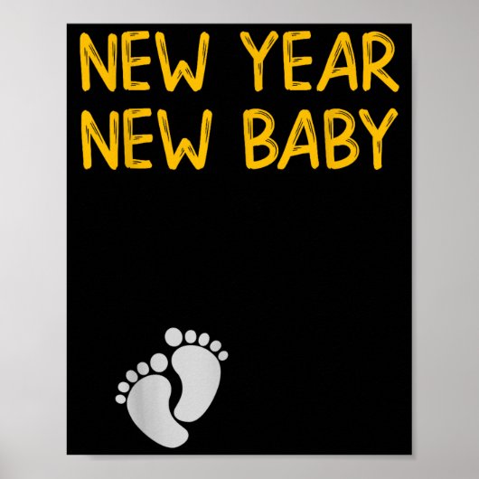 Pregnancy Announcemen - New Year New Baby  ポスター (正面)