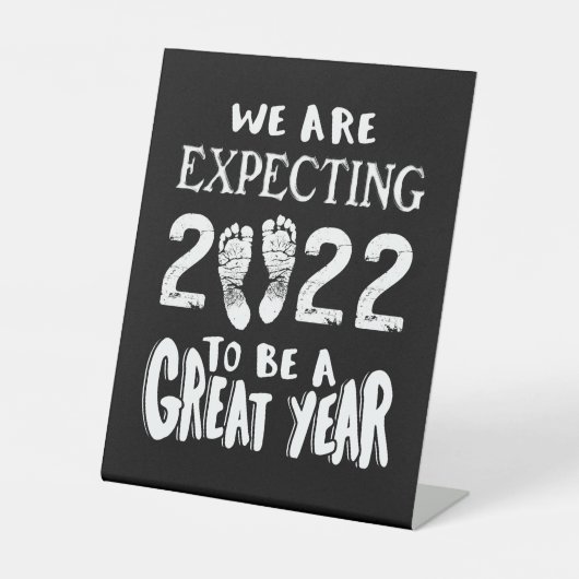 Pregnancy Announcement 2022 We Are Expecting 台座サイン (正面)