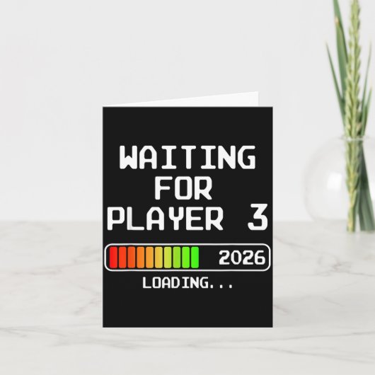 Pregnancy Announcement 2026 Waiting For Player 3 D カード (正面)