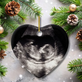 Pregnancy Announcement Baby Photo Cessna Christmas セラミックオーナメント