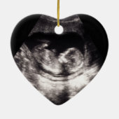 Pregnancy Announcement Baby Photo Cessna Christmas セラミックオーナメント (裏面)