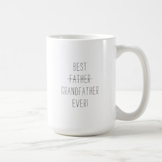 Pregnancy Announcement Best Father Grandfather コーヒーマグカップ (右)