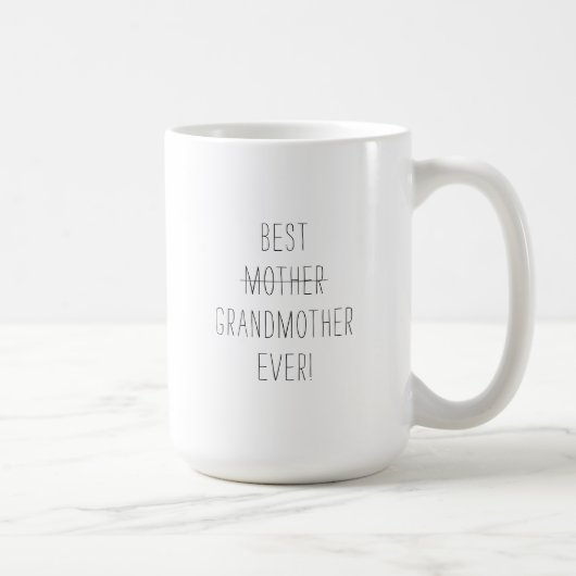 Pregnancy Announcement Best Mother Grandmother コーヒーマグカップ (右)