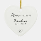 Pregnancy Announcement Custom Grandma Aunt Gift セラミックオーナメント (正面)
