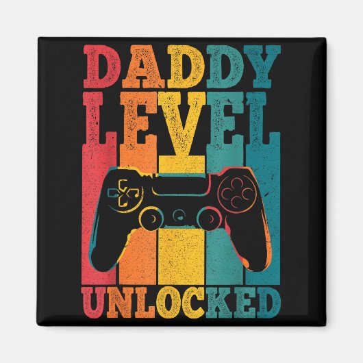 Pregnancy Announcement Dad Level Unlocked New Dadd マグネット (正面)