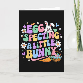 Pregnancy Announcement Egg Specting A Little Bunny カード