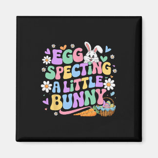 Pregnancy Announcement Egg Specting A Little Bunny マグネット