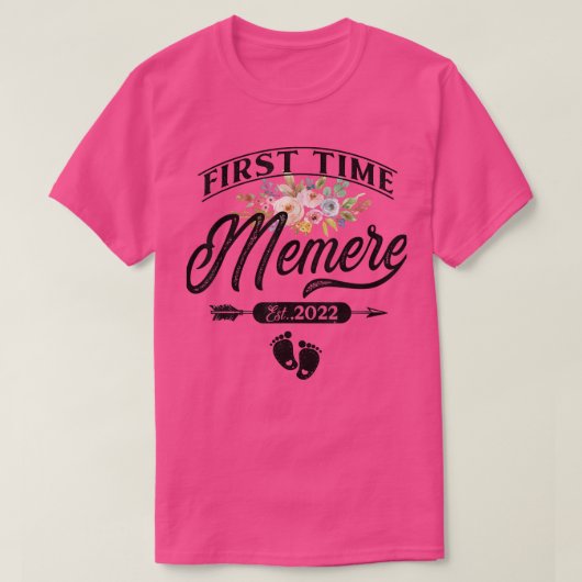 Pregnancy Announcement First Time memere Est  Tシャツ (デザイン正面)