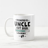 Pregnancy Announcement For Family Promoted To Uncl コーヒーマグカップ (左)