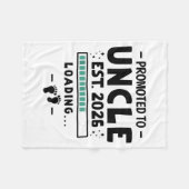 Pregnancy Announcement For Family Promoted To Uncl フリースブランケット (正面(横))