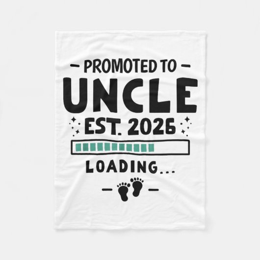 Pregnancy Announcement For Family Promoted To Uncl フリースブランケット (正面)