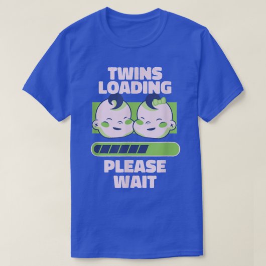 Pregnancy Announcement For Twins T-Shirt Tシャツ (デザイン正面)