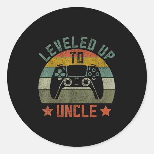 Pregnancy Announcement Gamer Apparel, Funny New Un ラウンドシール (正面)