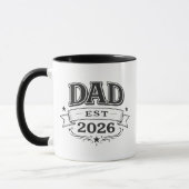 Pregnancy Announcement Gift Dad Est 2026 マグカップ (左)
