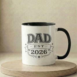 Pregnancy Announcement Gift Dad Est 2026 マグカップ