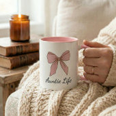 Pregnancy Announcement Gift For Aunt Bow ツートーンマグカップ