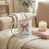 Pregnancy Announcement Gift For Aunt Proud Bow ツートーンマグカップ