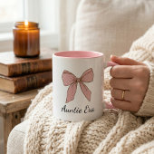 Pregnancy Announcement Gift For Aunt Proud Bow ツートーンマグカップ