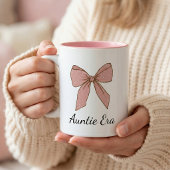 Pregnancy Announcement Gift For Aunt Proud Bow ツートーンマグカップ