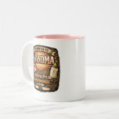 Pregnancy Announcement Gift for Grandma ツートーンマグカップ (正面左)