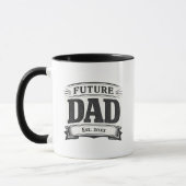 Pregnancy Announcement Gift Future Dad マグカップ (左)
