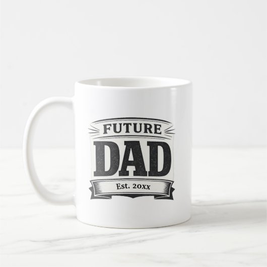 Pregnancy Announcement Gift Future Dad マグカップ (左)