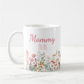 pregnancy announcement gift mommy コーヒーマグカップ (左)
