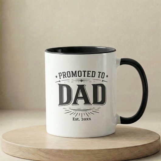Pregnancy Announcement Gift Promoted To Dad マグカップ
