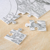 Pregnancy Announcement Grandparents Due Date ジグソーパズル (側面)