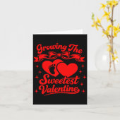 Pregnancy Announcement Growing The Sweetest Valent カード (黄色い花)