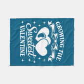 Pregnancy Announcement Growing The Sweetest Valent フリースブランケット (正面(横))