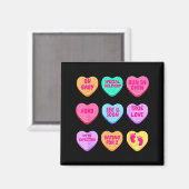 Pregnancy Announcement Hearts Candy Valentines Bab マグネット (正面/裏面)