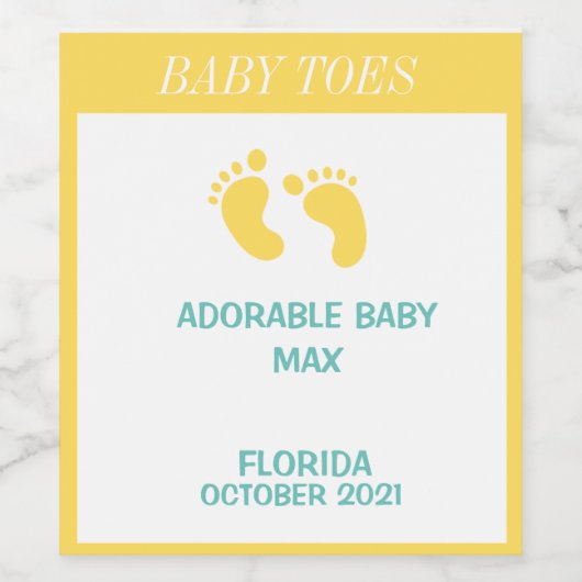Pregnancy Announcement Personalized Wine Label ワインラベル (シングルラベル)